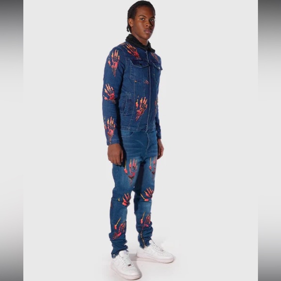 THC The Hideout Clothing Co Jahknow War Memory Jeans in Size 30 - Picture 3 of 15